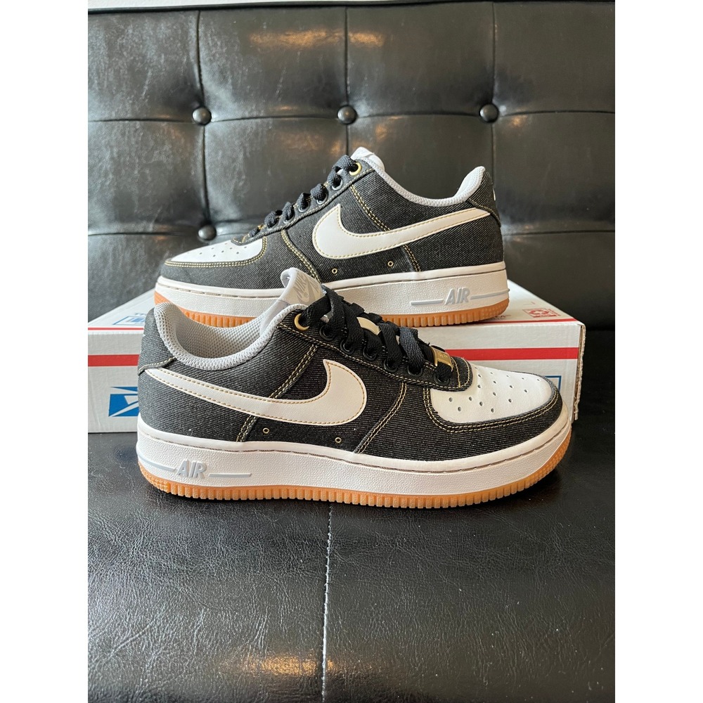 Nike Air Force‎ 1 Black Denim